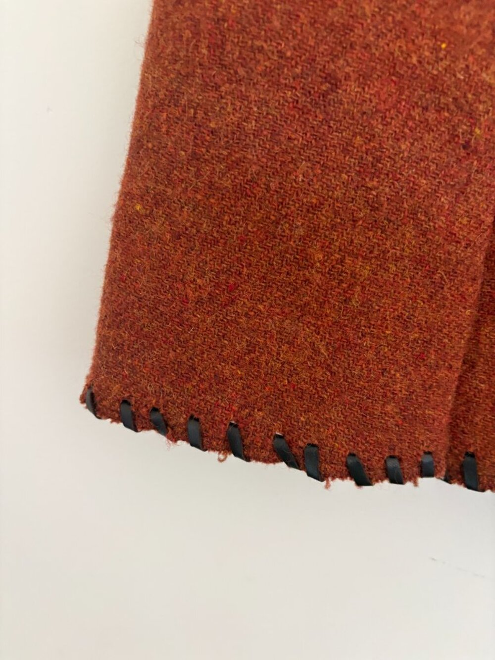 Vintage miu miu wool pleated skirt with whipstitch - Picture 2 of 7